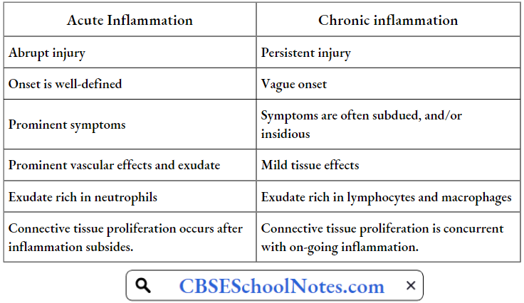 Differences Between Acute And Chronic Inflammation