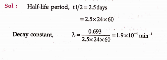 value of decay constant