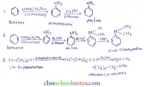 Amine Benzene Into Aniline And N Dimethylaniline And 6 Diamine