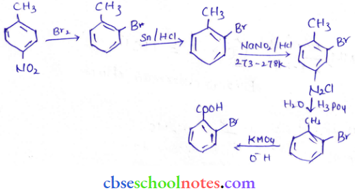 Amine Four Nitrotoluene To Two Bromobenzoic Acid