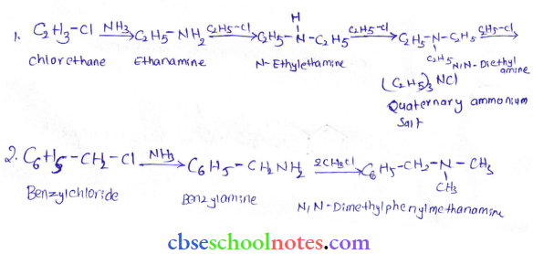 Amine Reaction Of Ethanoic And Ammonolysis Of Benzyl Chloride