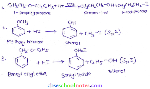 Alcohol Phenol And Ether Hydrogen Iodide