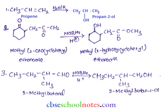 Alcohol Phenol And Ether Structure Of The Product Of The Following Reactions