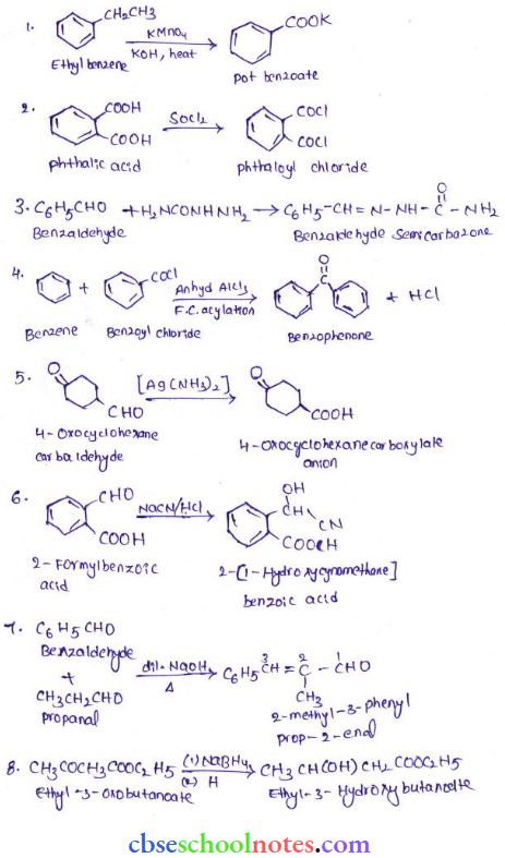 Aldehyde Ketones And Carboxylic Acids Synthesis Reagents Or Product