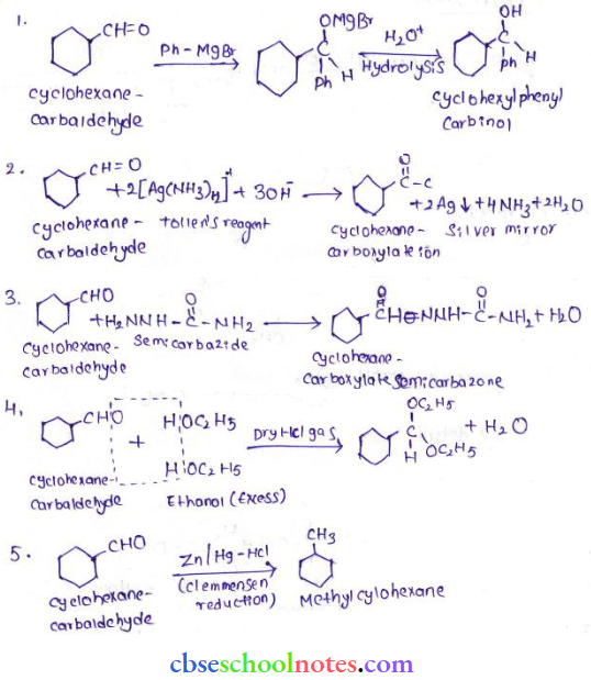 Aldehydes Ketones And Carboxylic Acid Cyclohexanecarbaldehyde