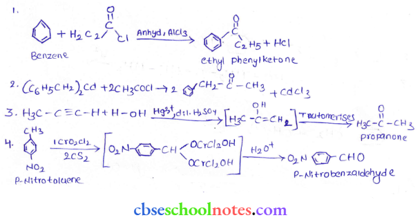 Aldehydes Ketones And Carboxylic Acid Structure Of Product Of The Following Reactions.