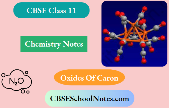 CBSE Class 11 Chemistry Notes For Oxides Of Caron