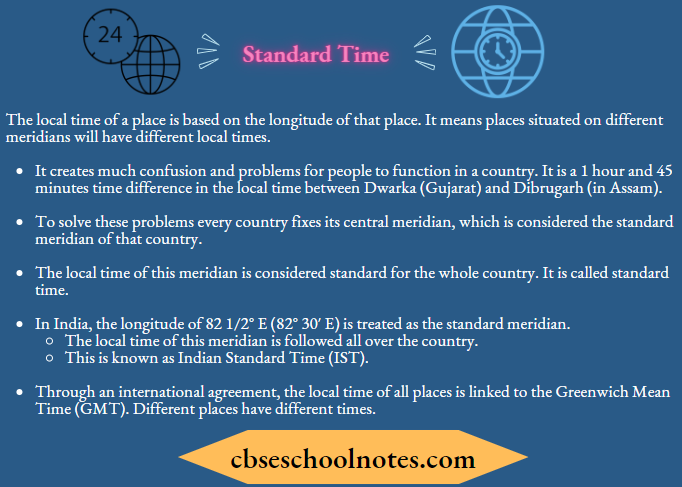 CBSE Class 6 Geography - Standard Time