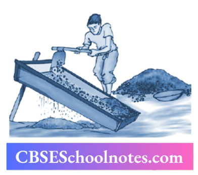 CBSE Notes Class 6 Science Chapter 3 Separation Of Substances Pebbles and stones are removed from sand by sieving