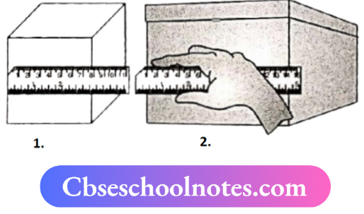 CBSE Notes For Class 6 Science Chapter 7 Motion And Measurement Of Distances Incorrect 1 And 2 Correct Method Of Placing The Scale
