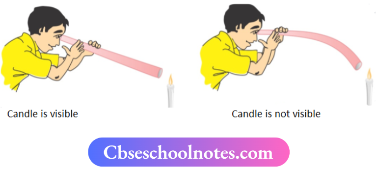 CBSE Notes For Class 6 Science Chapter 8 Light Shadows And Reflections Light Moves In A Straight Line