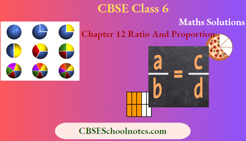 CBSE Solutions Class 6 Maths Chapter 12 Ratio And Proportion