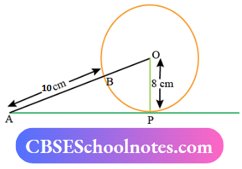 CBSE Solutions For Class 10 Maths chapter 10 The radius of a Circle