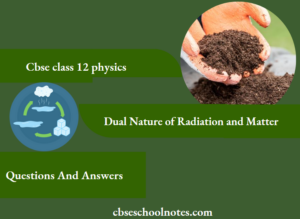 Important Questions for CBSE Class 12 Physics Chapter 11 Dual Nature of ...