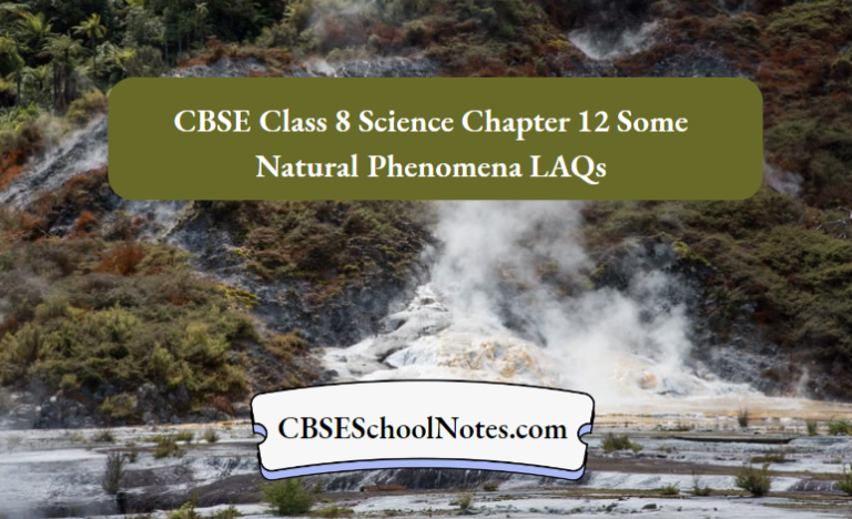 CBSE Class 8 Science Chapter 12 Some Natural Phenomena LAQs - CBSE ...