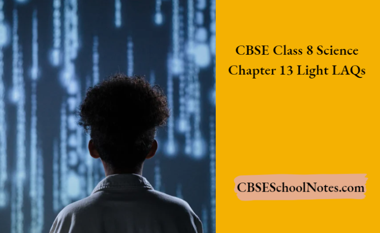 CBSE Class 8 Science Chapter 13 Light LAQs - CBSE School Notes
